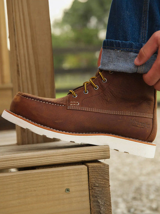 Men's Tyrell Lace-Up Work Boot in Saddle Tan