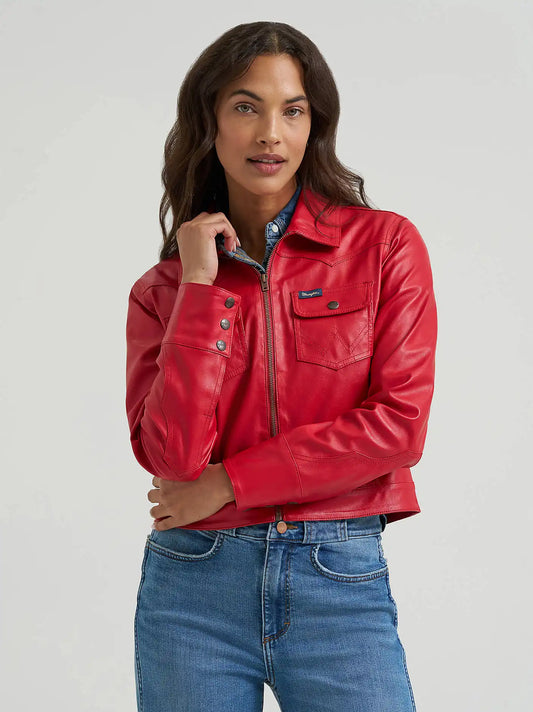 Women’s Slim Seamed Jacket in Chili Pepper
