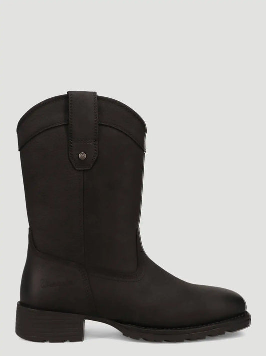 Men's Silas Square-Toe Western Boot in Black