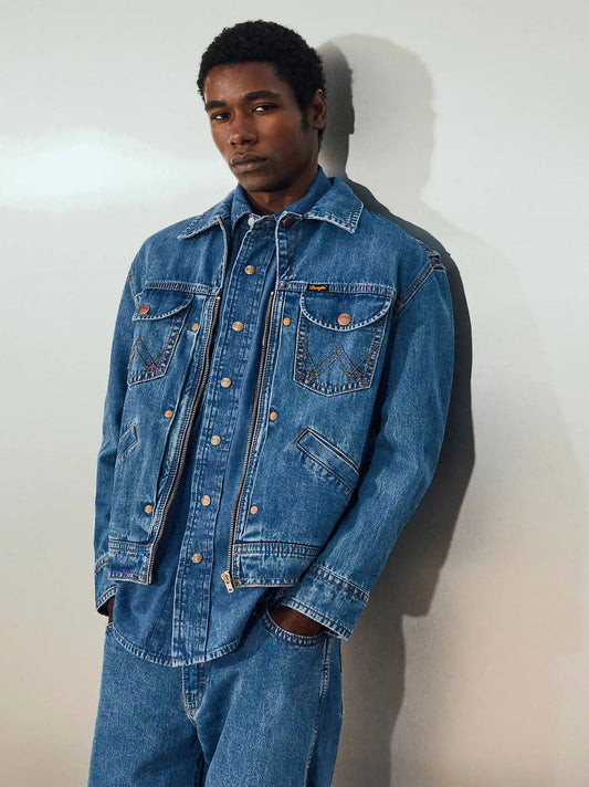 Men's Super Wrangler® Jean Jacket in Cowboy Fade