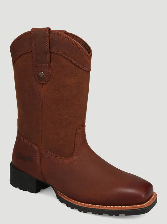 Men's Silas Square-Toe Western Boot in Saddle Tan