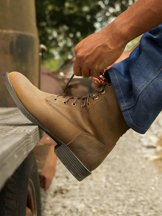 Men's Fargo Lace-Up Roper Western Boot in Brown