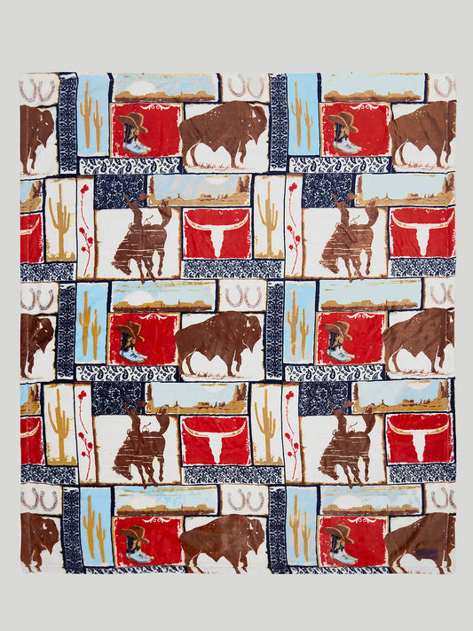 Wrangler Travel Blanket:Vintage Cowboy:One Size