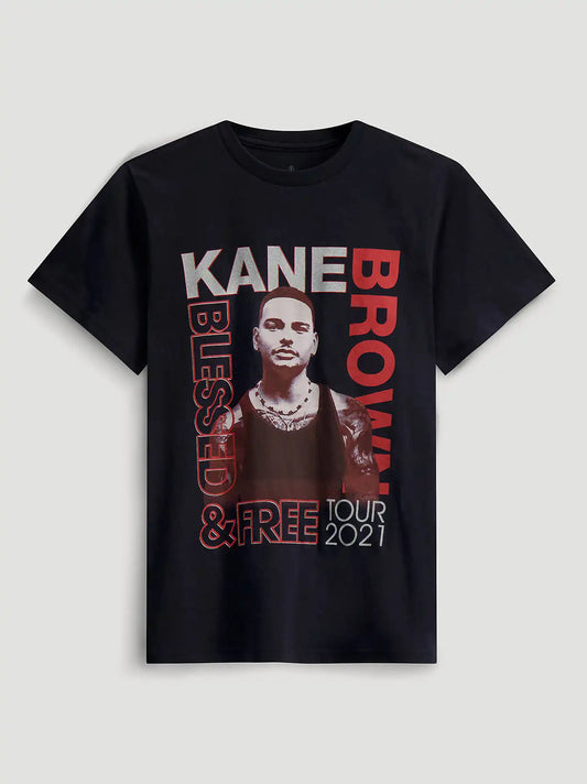 Kane Brown Tour 2021 Reg Fit Graphic Tee in Jet Black