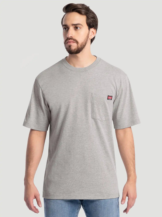 Men's Workwear Pocket T-Shirt in Heather Grey