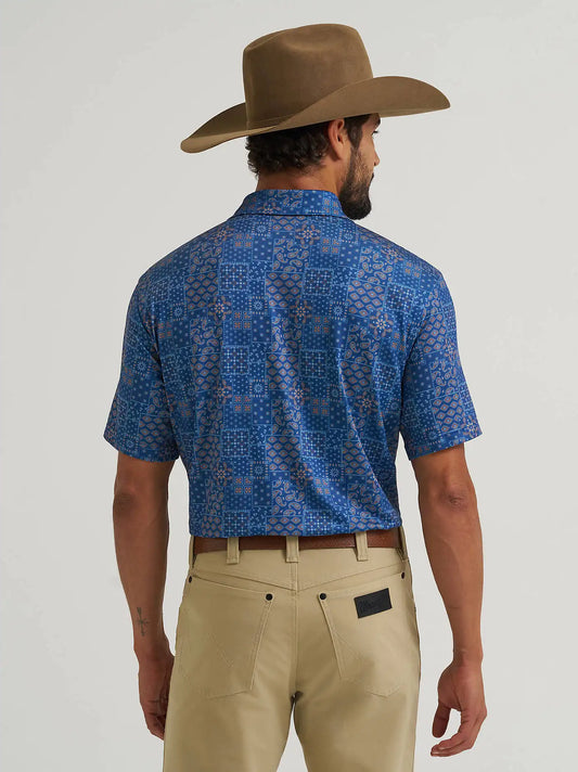 Wrangler All Terrain Gear Men's Performance Polo Shirt in Navy
