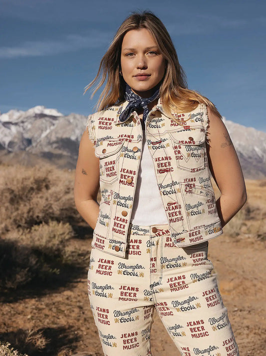 Wrangler x Coors Women's Printed Vest in Multicolor