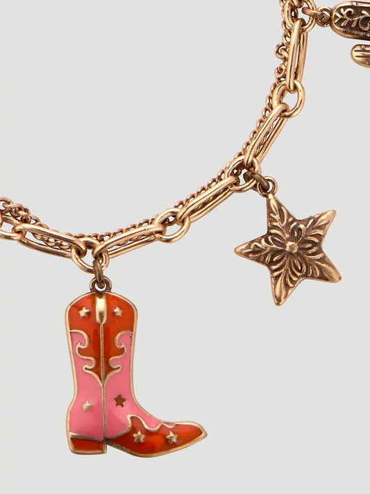 Western Charm Bracelet:Gold:One Size