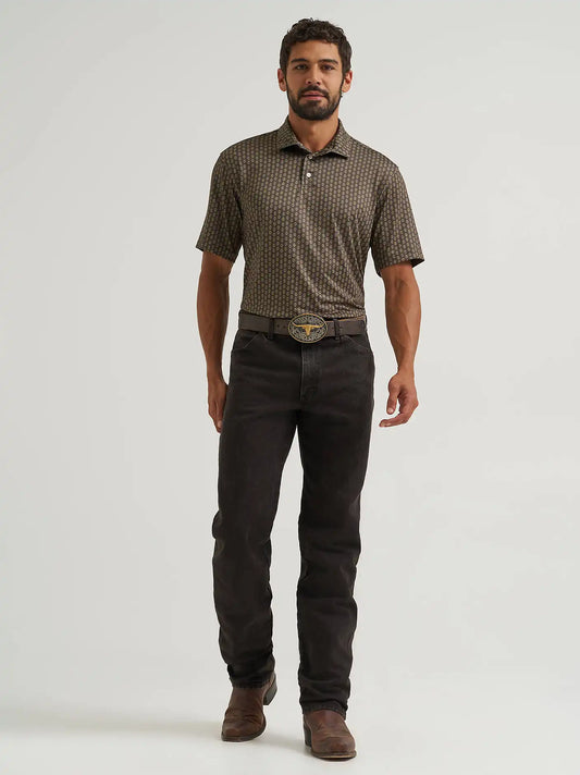 Wrangler All Terrain Gear Men's Performance Polo Shirt in Turkish Coffee