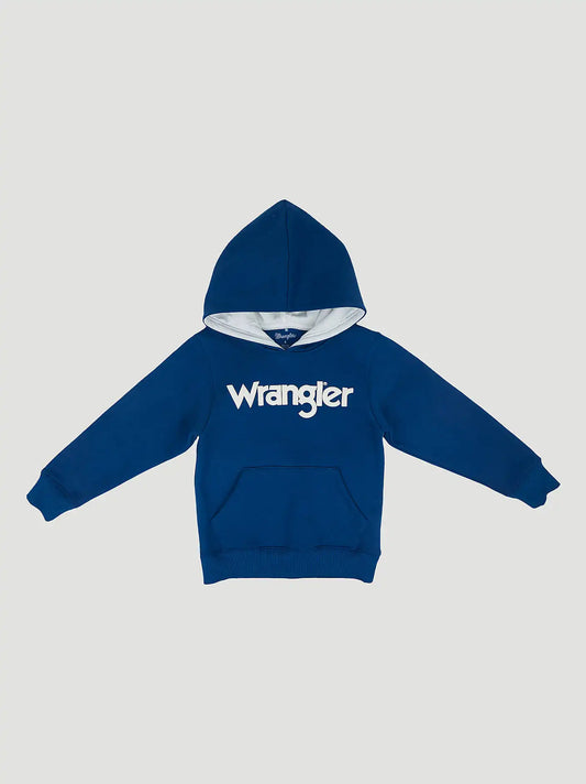 Wrangler Toddler Boy's Graphic Hoodie in Indigo Logo