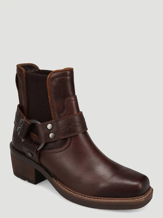 Women's Bethany Square-Toe Harness Bootie in Bridle Brown