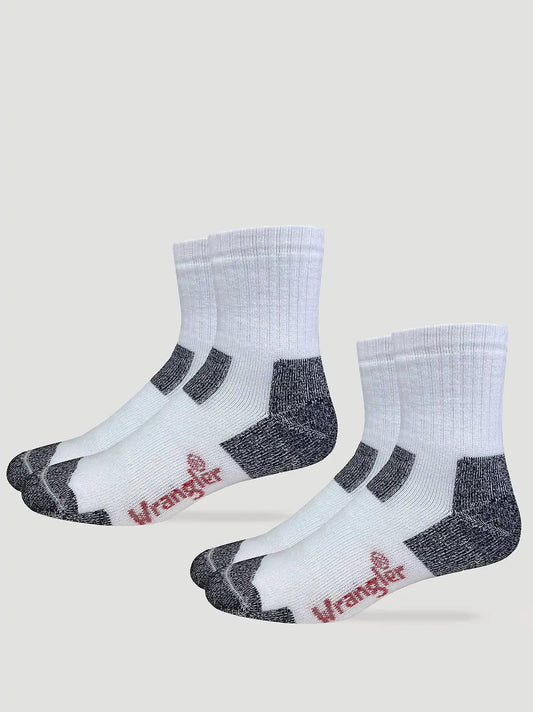 Mens Steel Toe Ultra-Dri Socks 2-pack:White:L
