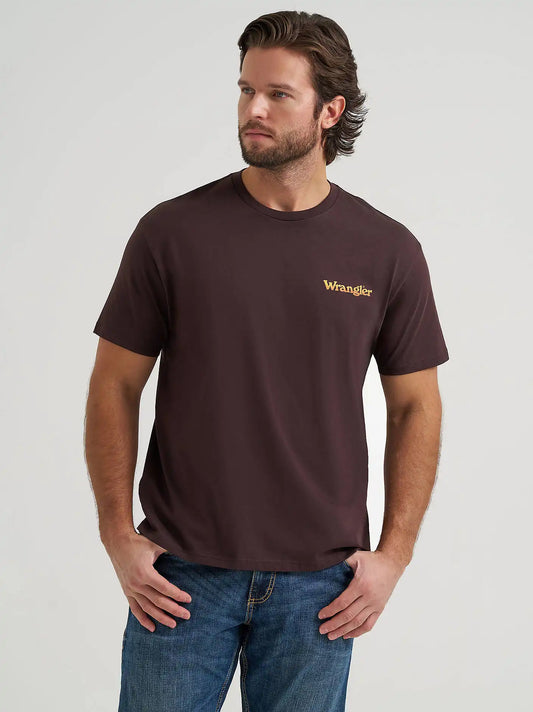 Bronco Vintage Fit Back Graphic T-Shirt in Chocolate Torte