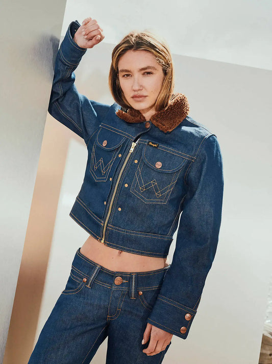 Super Wrangler Women's Sherpa Jacket in Super Raw