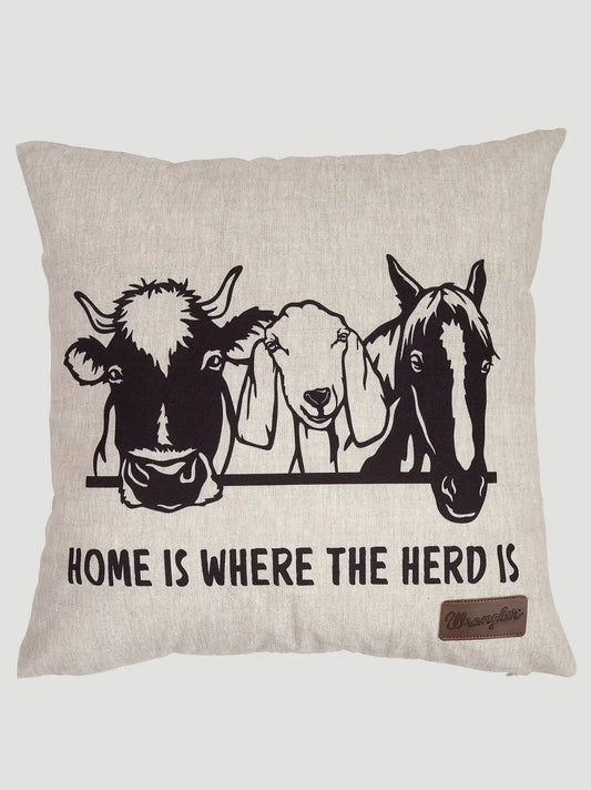 Wrangler Herd Outdoor Throw Pillow:Herd:One Size