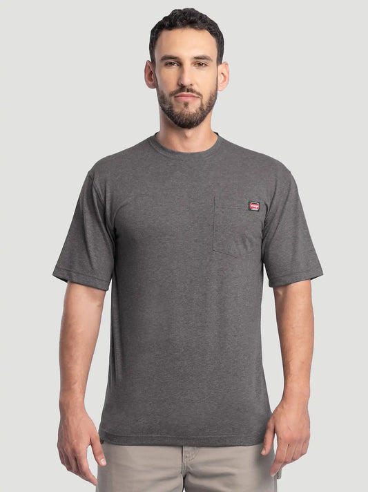 Men's Workwear Heather Pocket T-Shirt in Volcanic Grey