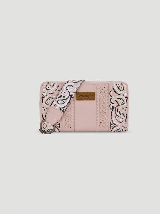Bandana Print Wallet:Pink:One Size