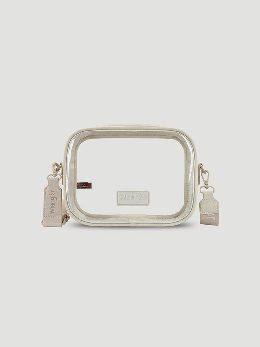 Clear Cross Body Stadium Bag:Beige:One Size