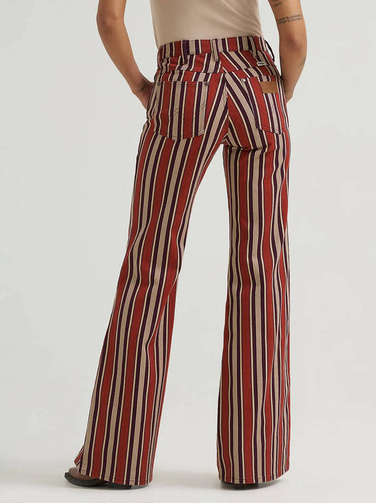 Women's Print 70's Flare Jean in Desert Disco