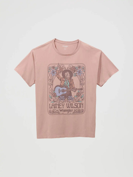 Women's Wrangler Retro® Lainey Wilson Oversized Band Tee in Misty Rose