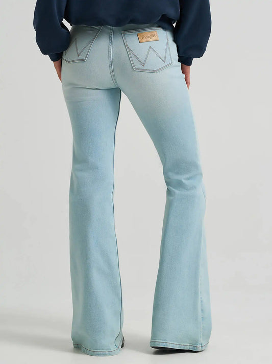 Women’s High Rise Flare Jean in Pearl Dust