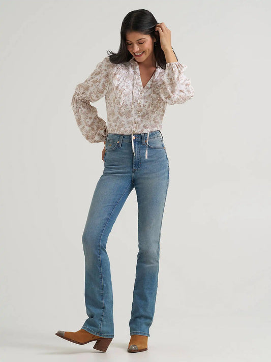Lainey Wilson x Wrangler Baskin Blue Boot Huggers in Wrangler Blue Wash