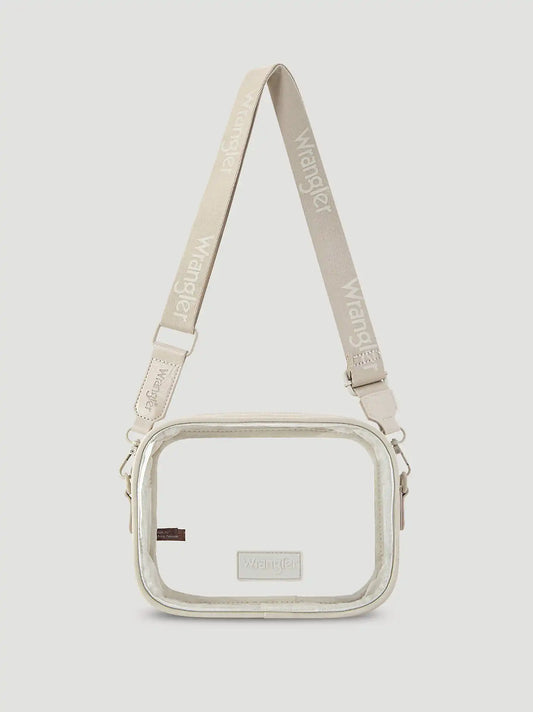Clear Cross Body Stadium Bag:Beige:One Size