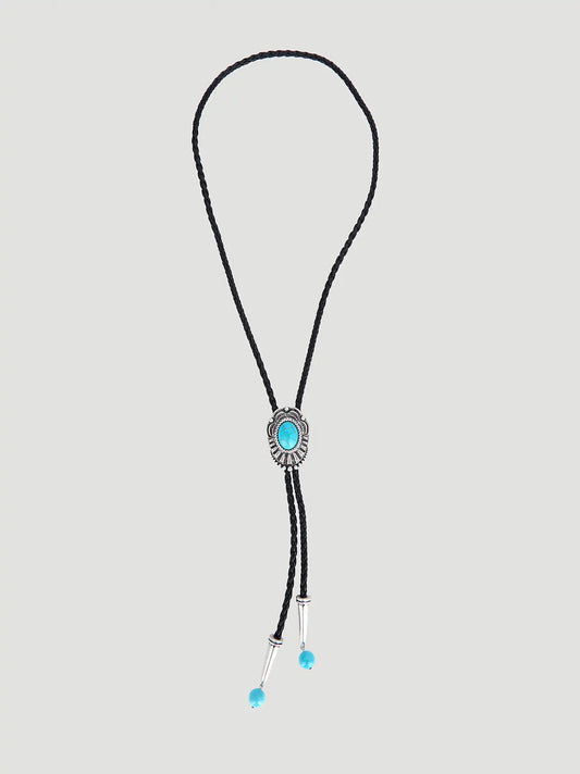 Cowboy Stone Bolo Tie Necklace:Turquoise:One Size: