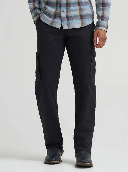 Wrangler® Men's Comfort Flex Waist Cargo Pant in Black