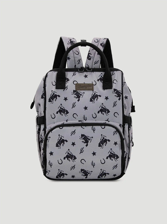 Rodeo Print Backpack:Grey:One Size