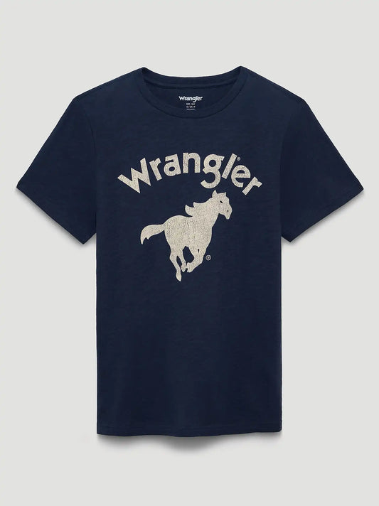 Thundering Horse Reg Fit Graphic Tee in Dark Sapphire