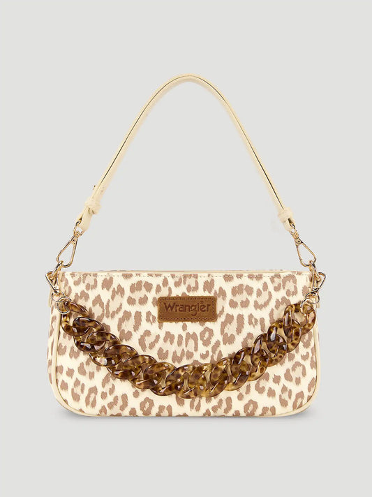 Leopard Print Shoulder Bag:Tan:One Size: