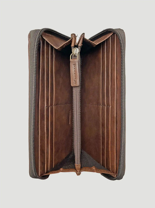 Southwest Print Wristlet:Brown:One Size