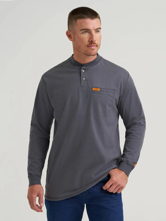 Wrangler® RIGGS Workwear® FR Flame Resistant Long Sleeve Lightweight Henley in Castle Rock