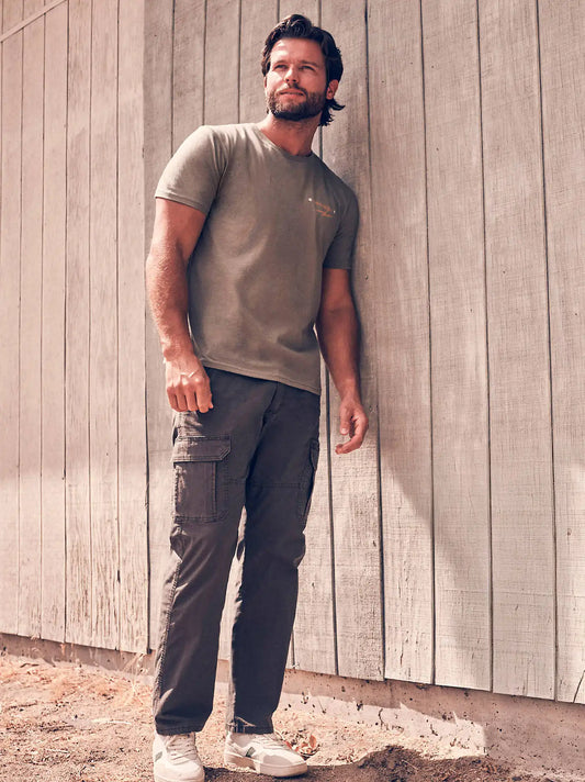 Wrangler® Men's Five Star Premium Relaxed Fit Flex Cargo Pant in Olive Drab