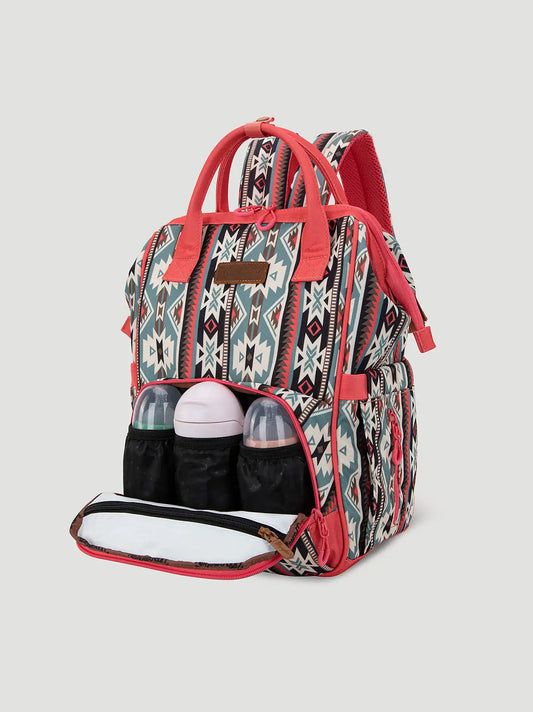 Southwest Print Backpack:Red:One Size
