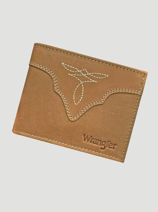 Boot Stitch Bifold Wallet:Tan:One Size