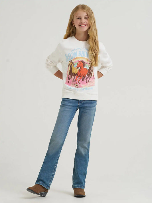 Girl's Lainey Wilson x Wrangler Boot Huggers in Wrangler Blue Wash