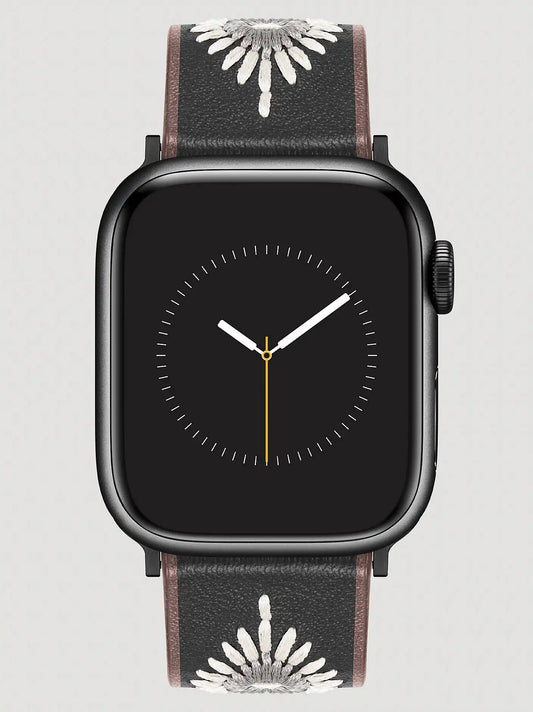 Embroidery Strap Universal Watchband:Black:One Size: