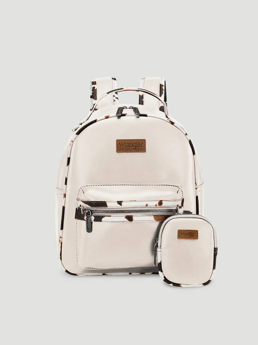 Backpack with Cow Trim:Tan:One Size