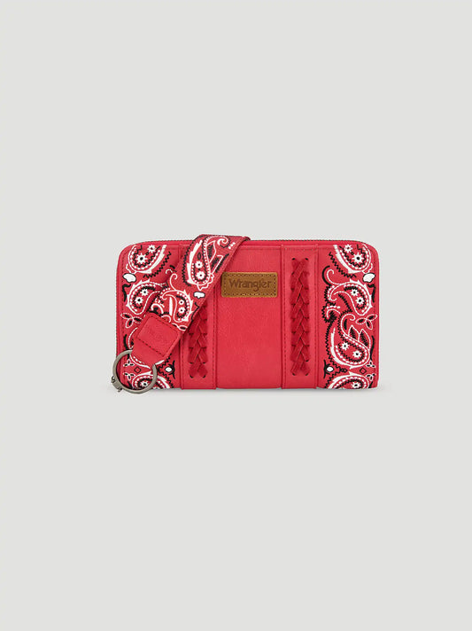 Bandana Print Wallet:Red:One Size