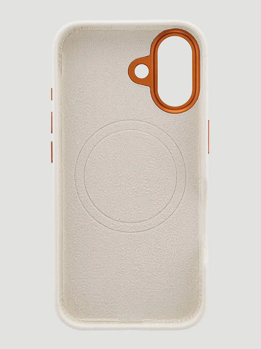 Smartphone Leather Embroidery Case:White:16