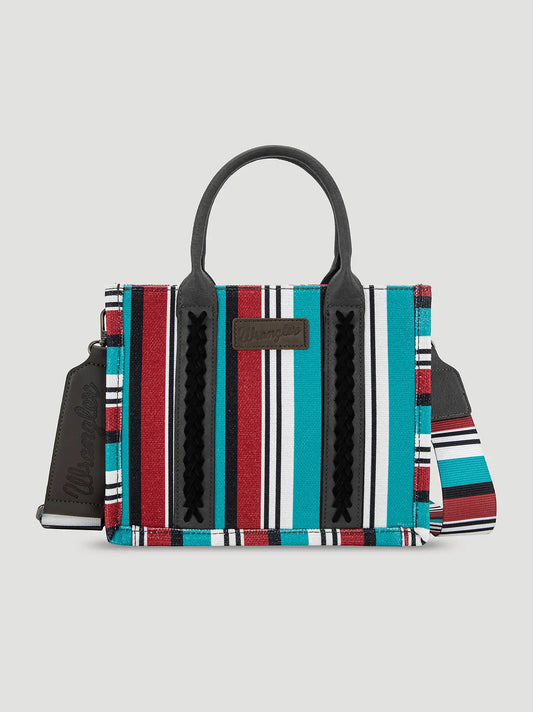 Brushpopper Stripe Mini Tote:Turquoise/Red:One Size