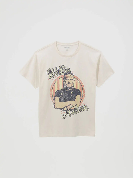 Women's Wrangler Retro® Willie Nelson Oversized Band Tee in Marshmallow