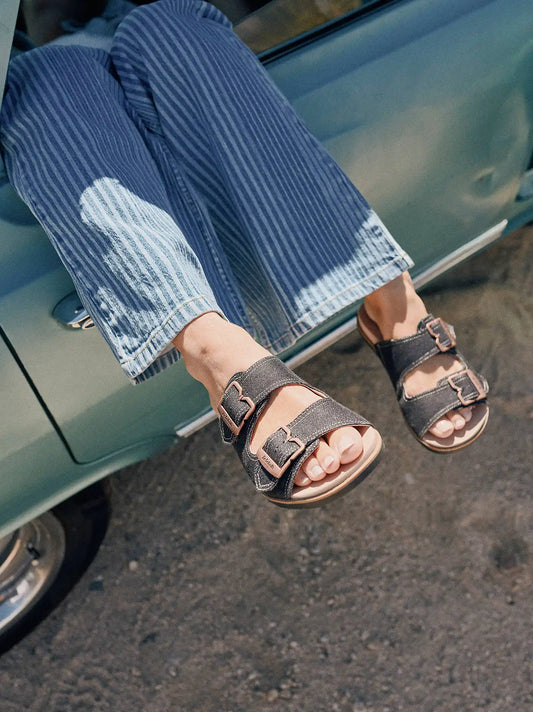 Dr. Scholl's x Wrangler Slide Sandal in Black