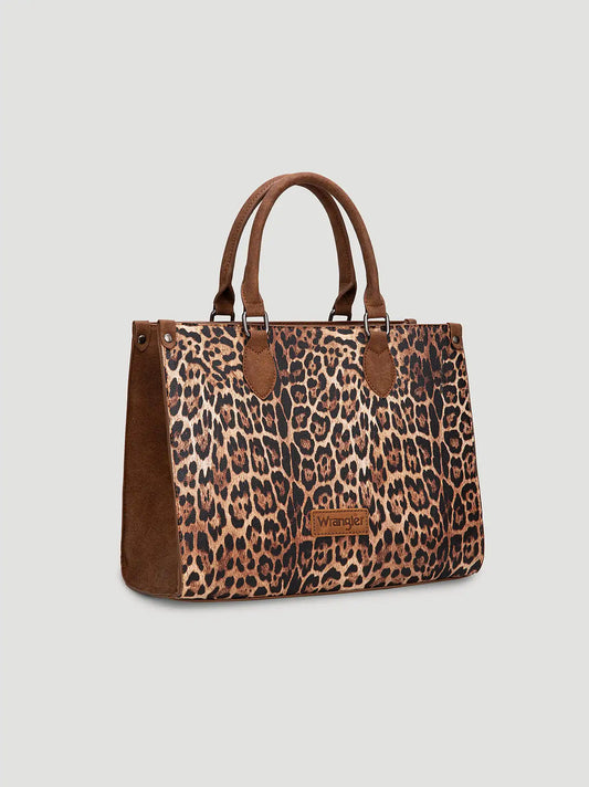 Animal Print Small Tote:Brown:One Size