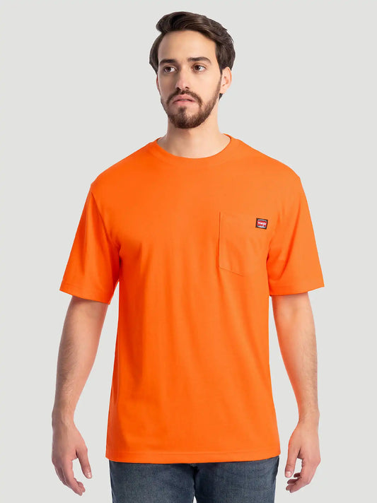 Men's Workwear Pocket T-Shirt in Orange