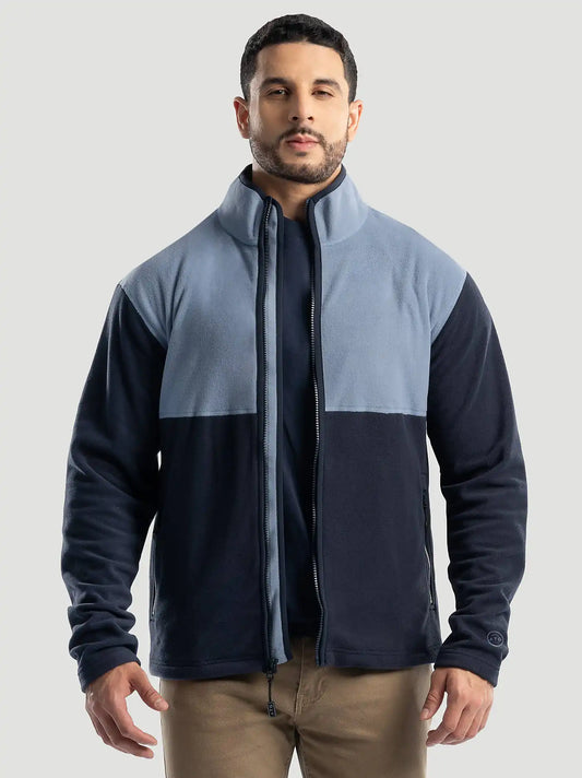 Men's Wrangler ATG™ Color Block Mock Neck Jacket in Grey/Black
