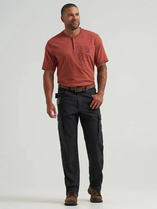Wrangler® RIGGS Workwear® Performance Canvas Ranger Cargo Pant in Jet Black