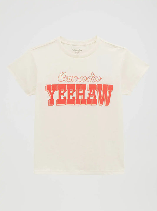 Yeehaw Retro Reg Graphic Tee in Egret